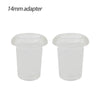 Two white 14mm glass adapters for Waxmaid 14mm to 18mm Glass Adapter