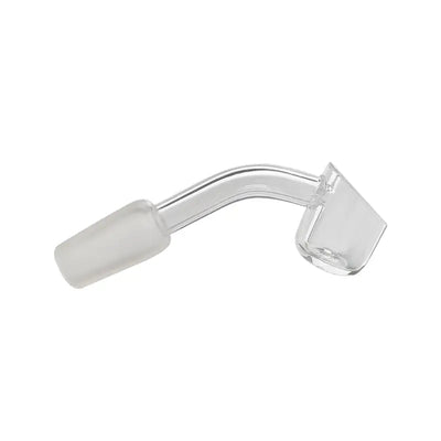 Clear glass banger showcasing Waxmaid 14mm 45° Quartz Dab Banger Quality Male Joint