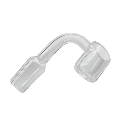 Clear glass 90° quartz dab banger for Waxmaid water pipe conversion setup