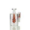 Colorful swirled design on Reversal Glass 14mm Double Filter Ash Catcher water pipe