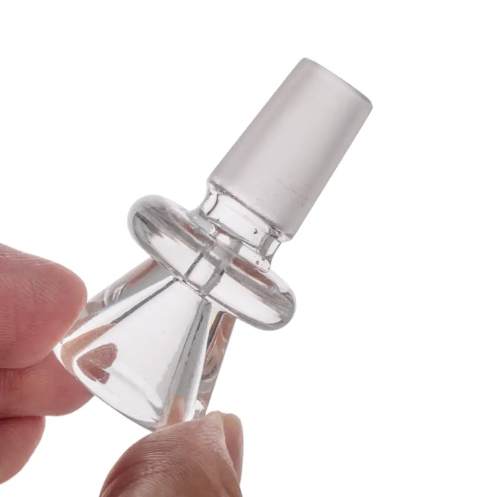 14mm male joint clear glass martini bowl with frosted mouthpiece