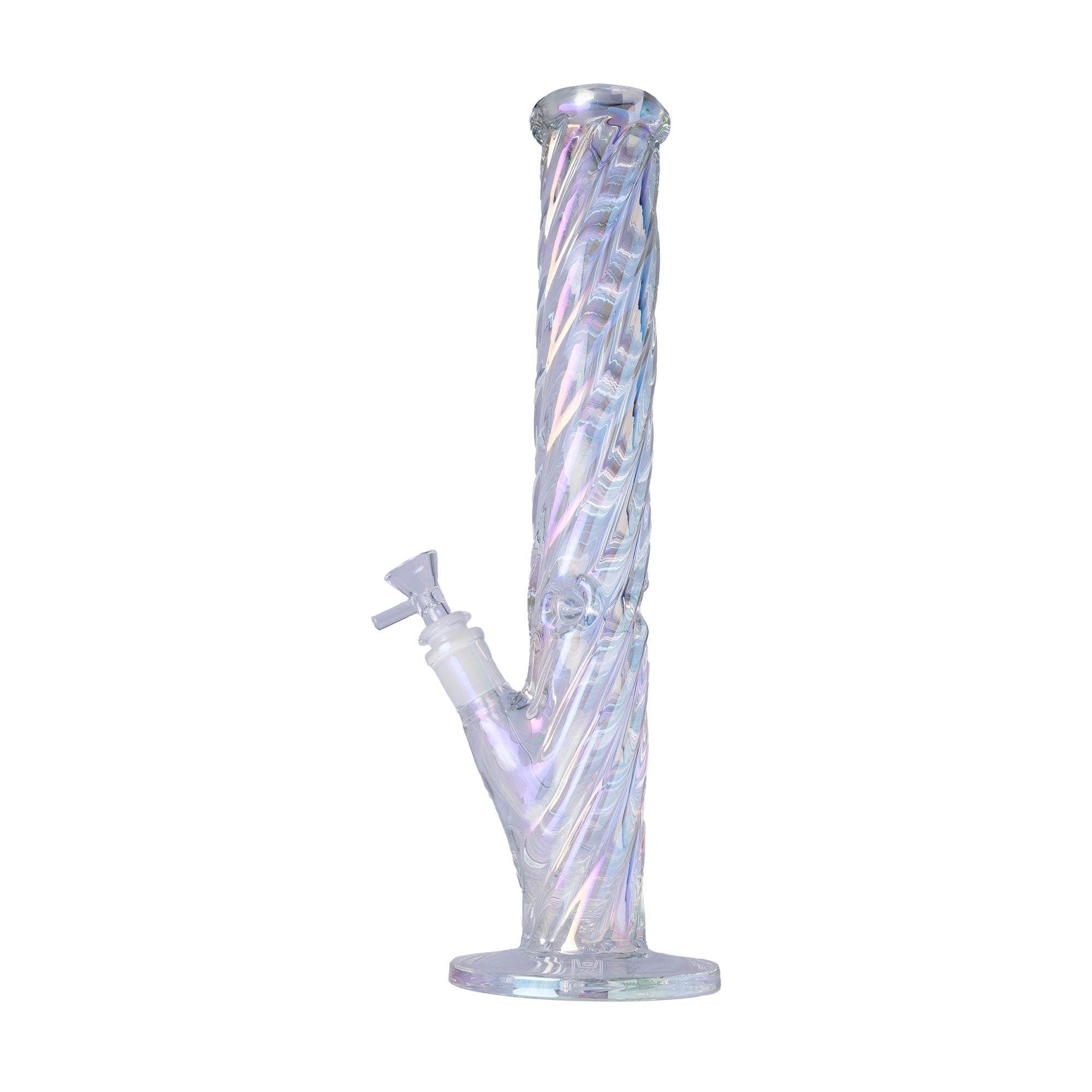 Twisted Iridescent Borosilicate Water Pipe