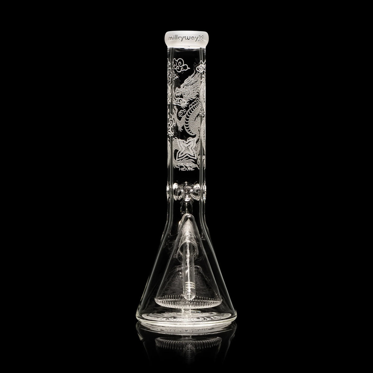 Premium Dragon Heart XL 14" Collins Perc Beaker Bong