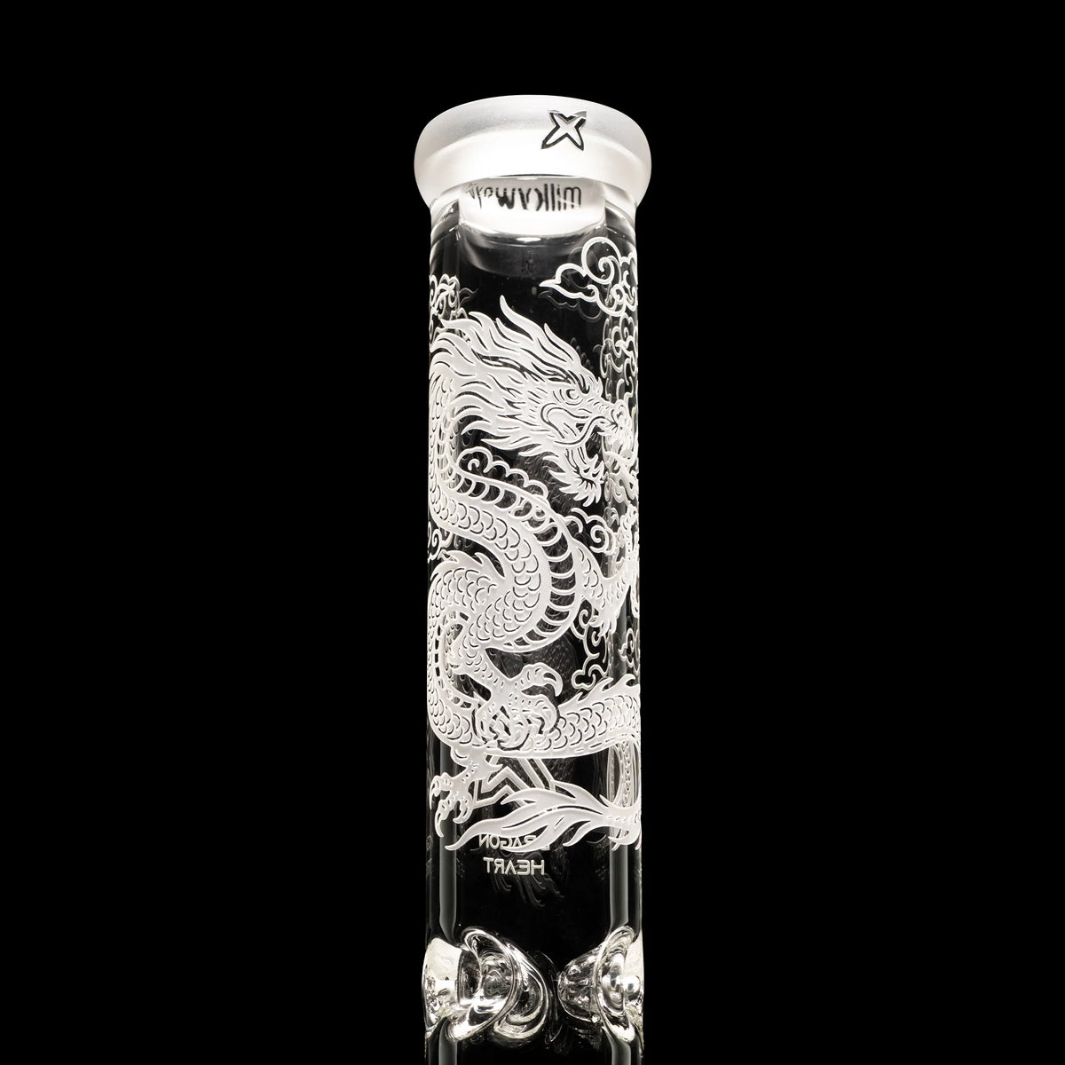 Premium Dragon Heart XL 14" Collins Perc Beaker Bong