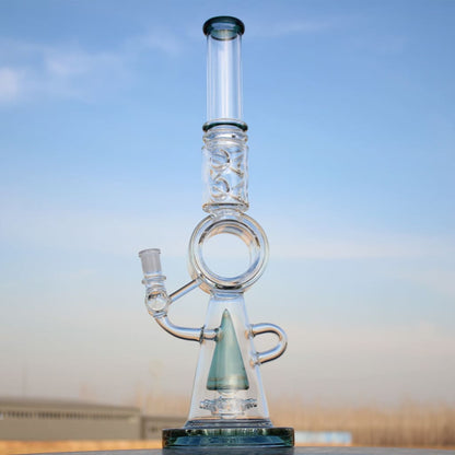 Sprinkler Percolator Glass Water Pipe 18-inch with donut percolator design