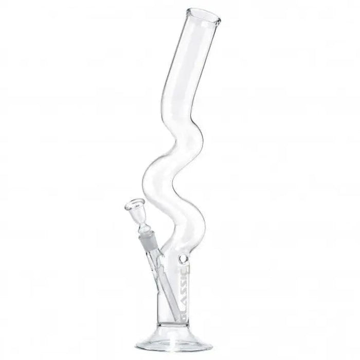 19.5 Classic Zig Zag Colored Glass Water Pipe Bong On sale