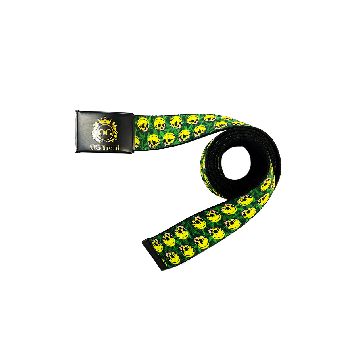Signature Skull & Leaf Motif Adjustable Belt