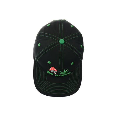 Forest Fungi Embroidered Cotton Snapback Cap