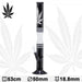 20.5 Black And White Hemp Leaf Glass Water Pipe Bong On sale