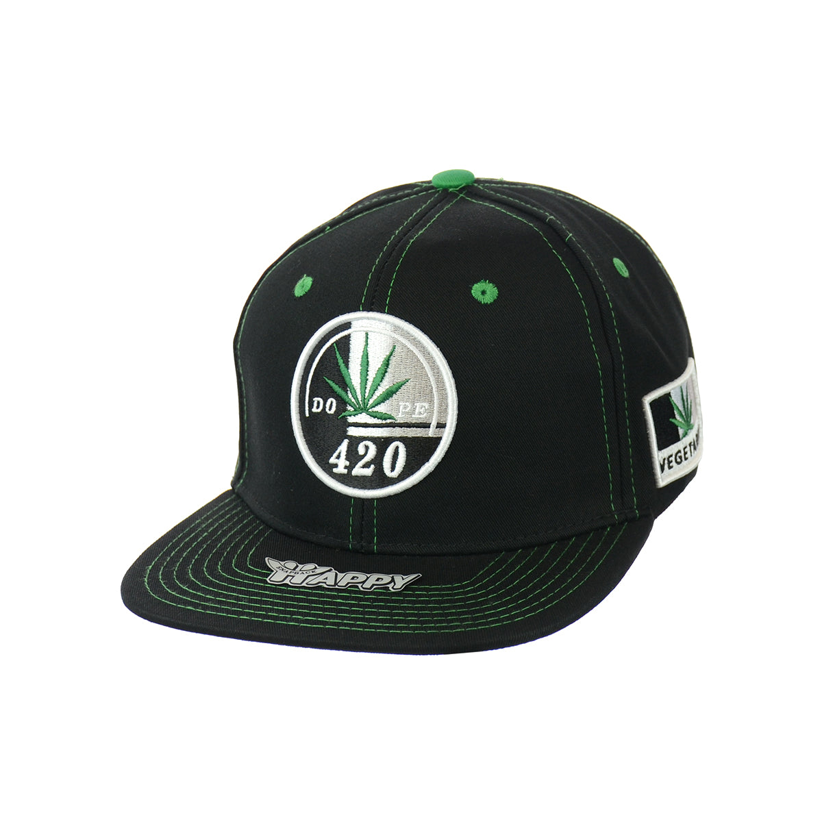 Distinctive Leaf Embroidered Snapback Hat