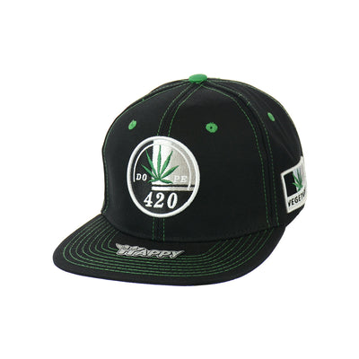 Distinctive Leaf Embroidered Snapback Hat