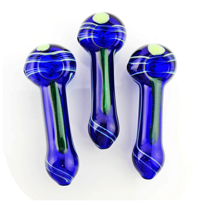 Blue Dicro Hand Pipe – 5-Inch Spoon Design