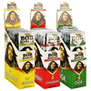 Bob Marley Hemp Wraps in colorful retail packaging boxes for Organic Hemp Wraps - 25-pack