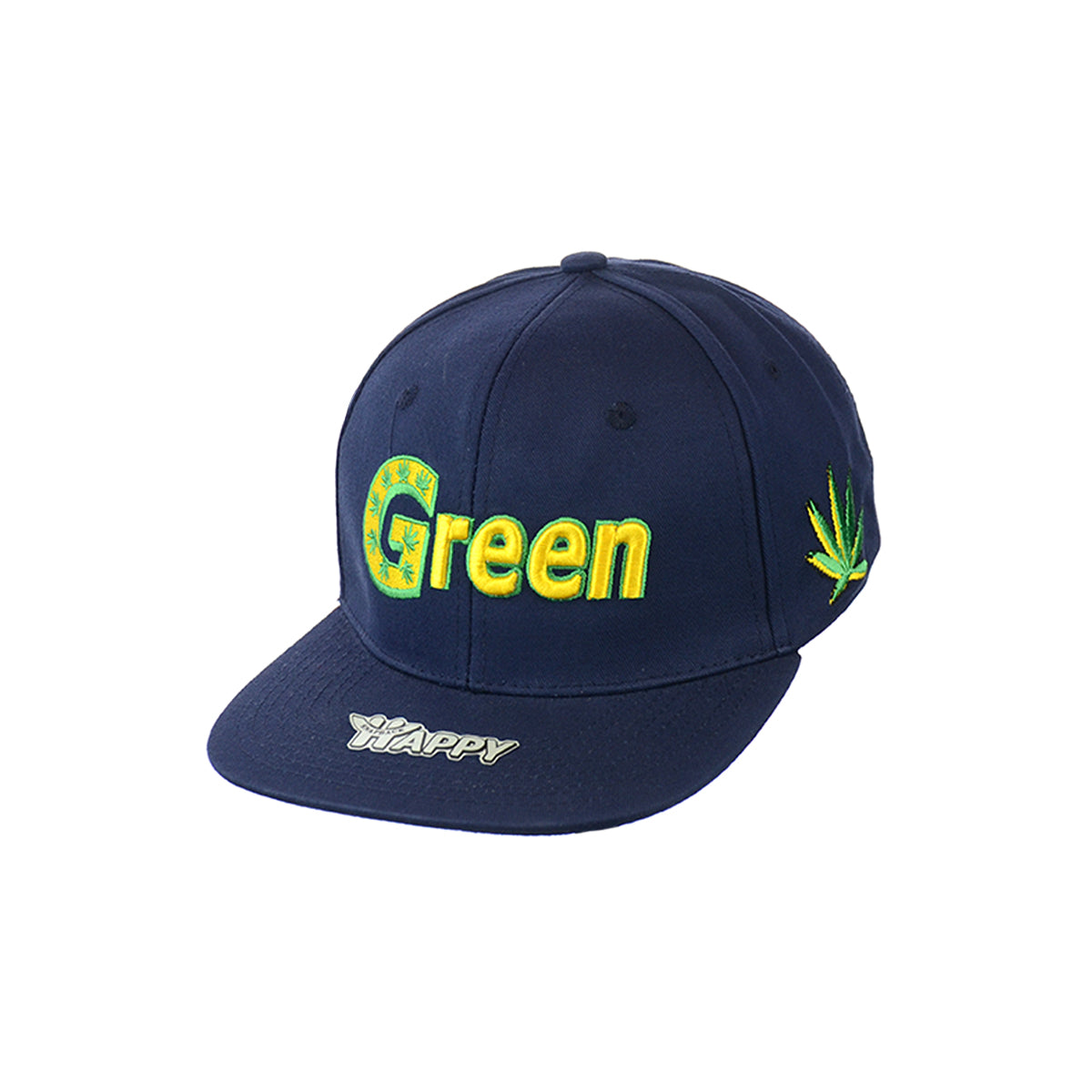 Vibrant Green Embroidered Cotton Snapback