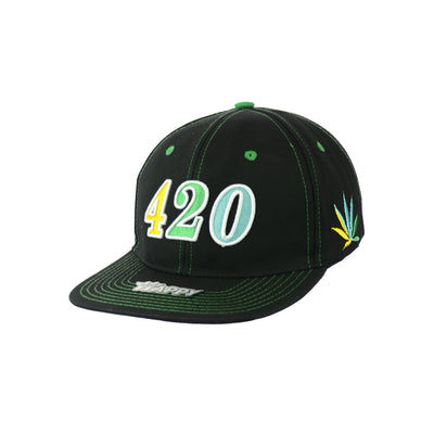 Premium Cotton Leaf Embroidered Snapback Hat