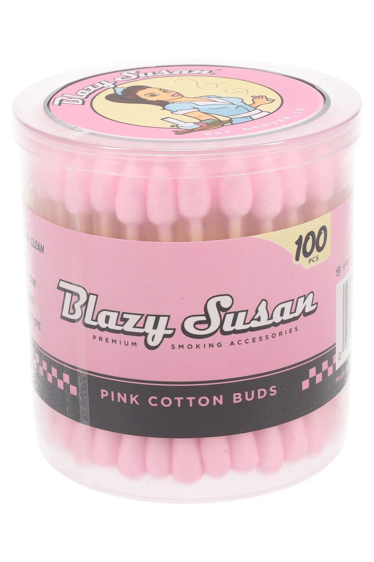 Blazy Susan Pink Cotton Buds – 100 Count – image 1