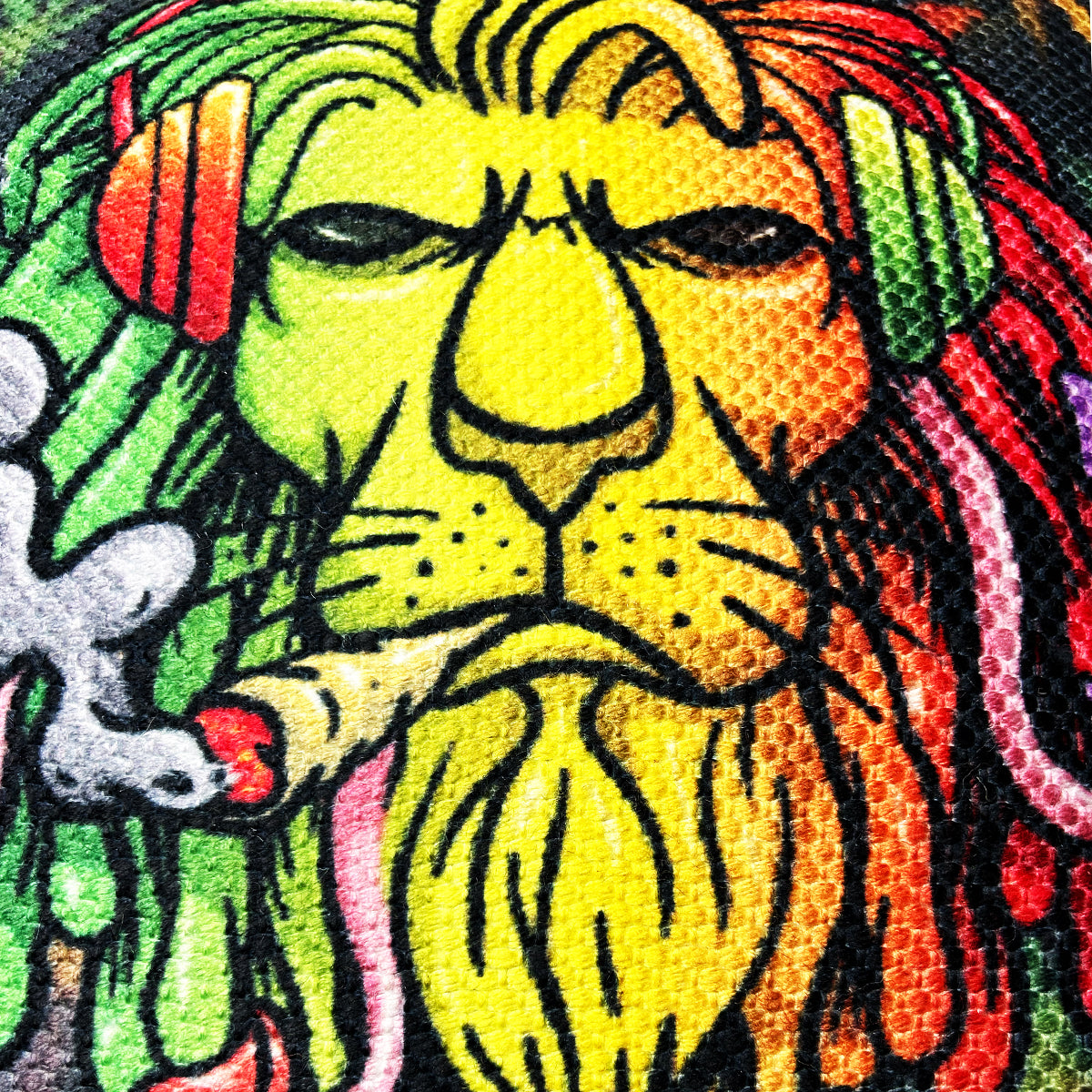 Majestic Lion Handloom Cushion with Filler
