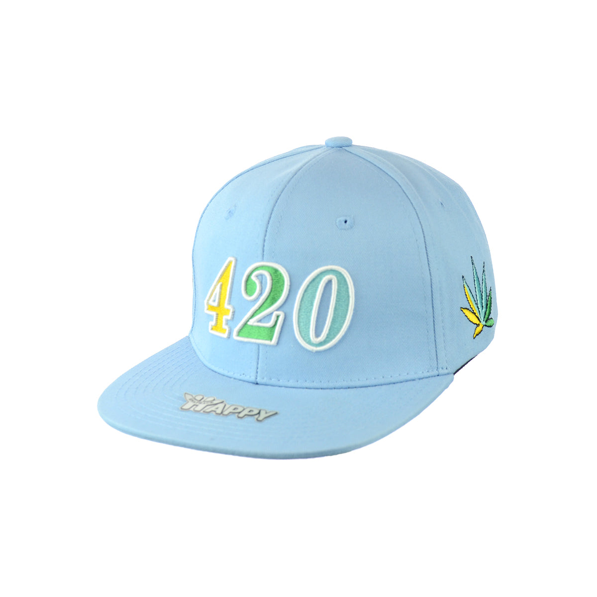 Premium Cotton Leaf Embroidered Snapback Hat