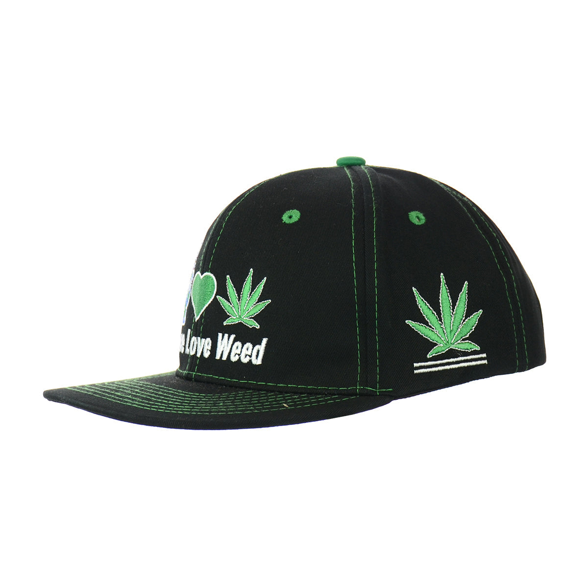 Embroidered 'Peace & Love' Snapback Cap