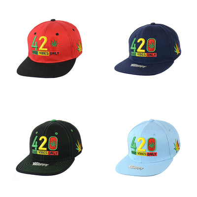 Good Vibes Embroidered Cotton Snapback Hat