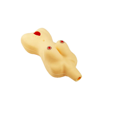 Beige medical training model for Naked Lady Silicone Hand Pipe Spoon for discreet smoking