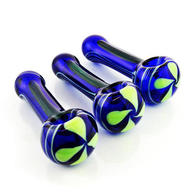 Blue Dicro Hand Pipe – 5-Inch Spoon Design