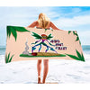 Cartoon marijuana leaf ’420 Joint Fairy’ Beach Towel for Poolside Relaxation