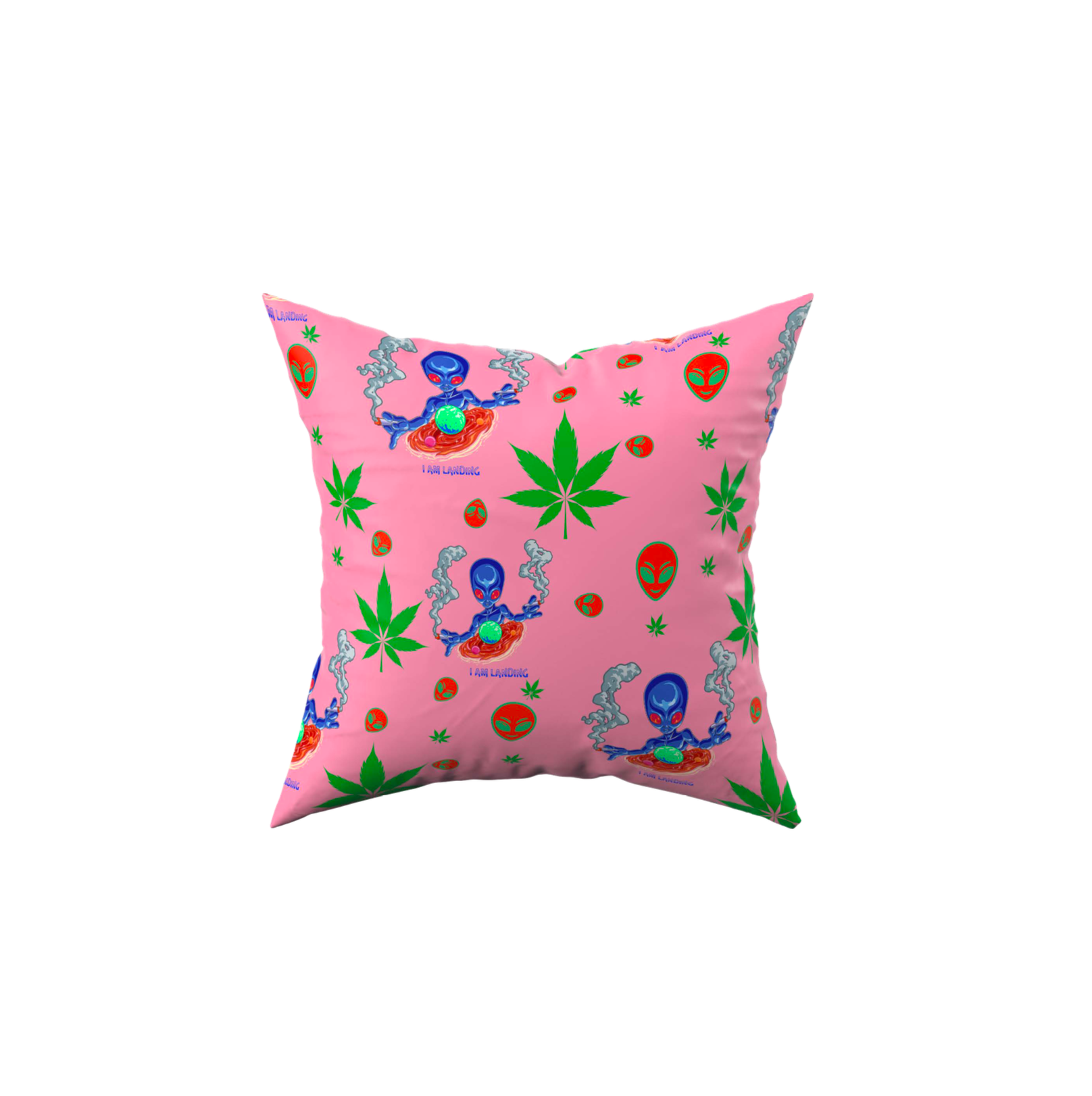Vibrant Pink Polyester Accent Pillow 18x18