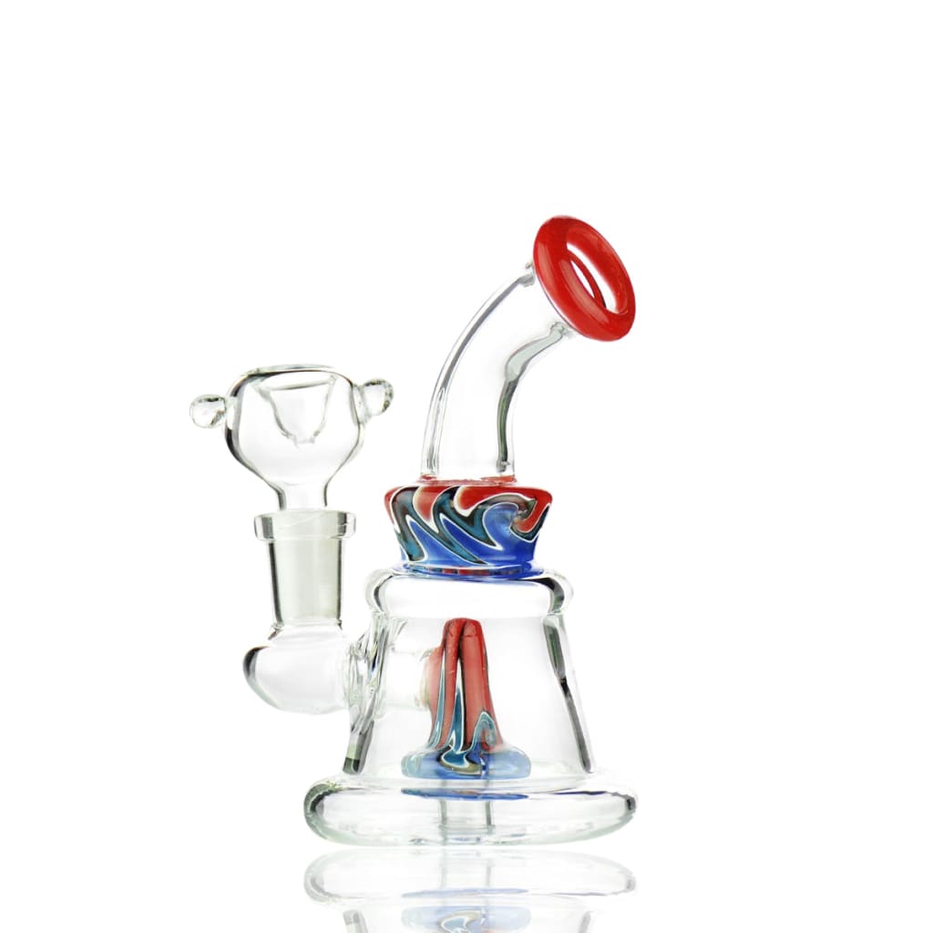 Mini Bong with Reversal Glass Shower and 14mm Male Bowl
