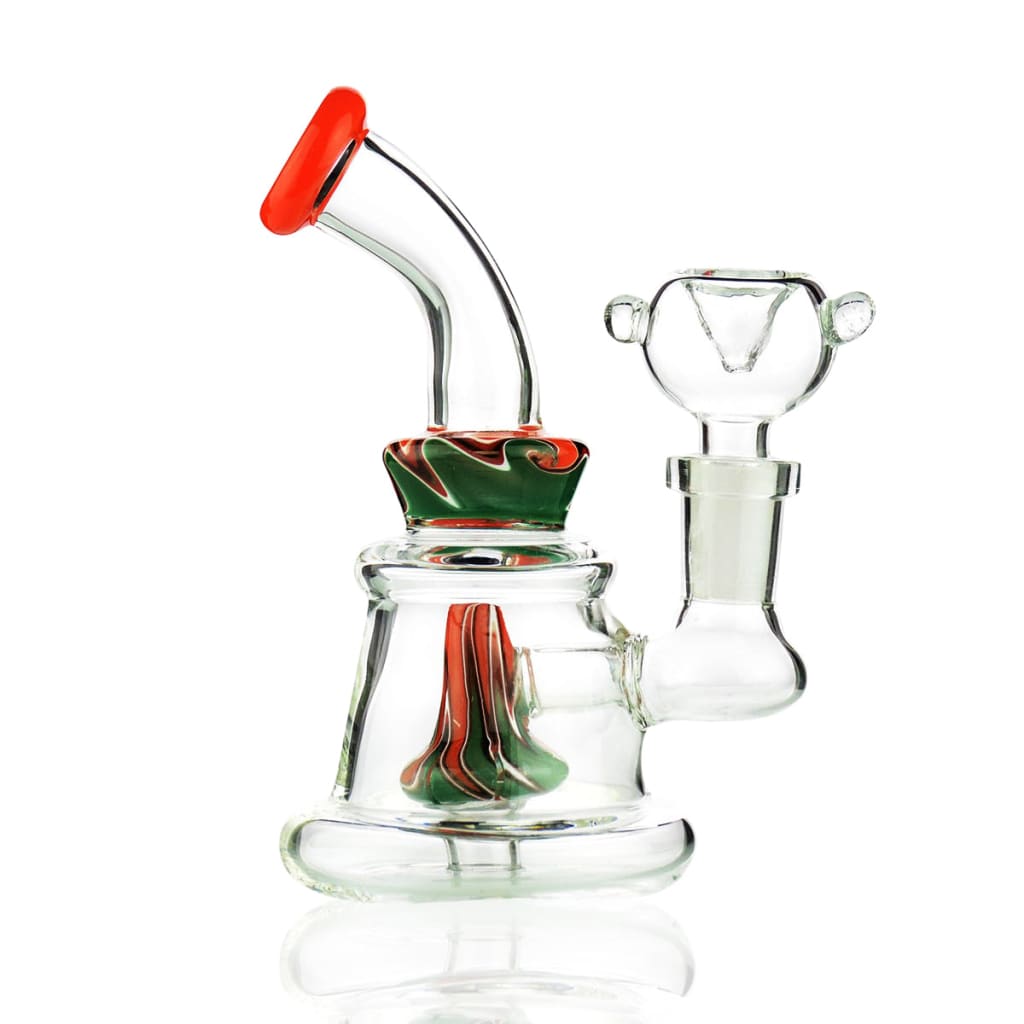 Mini Bong with Reversal Glass Shower and 14mm Male Bowl