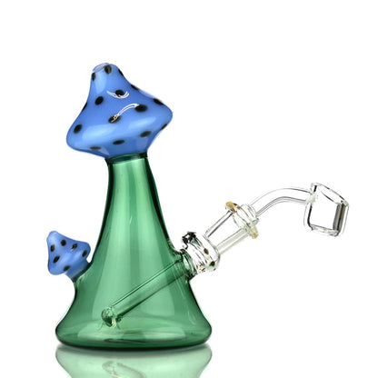 Whimsical 5.5-inch mushroom design color tube glass water pipe with 14mm bowl