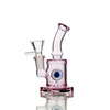 5’ Pink Glass Water Pipe With Eye Design And 14mm Male Bowl For Sale