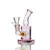 5’ Pink Glass Water Pipe With Locket Design And 14mm Male Bowl - Decorative And Functional