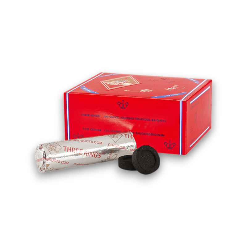 3 Kings 33mm Quick-Light Hookah Charcoal