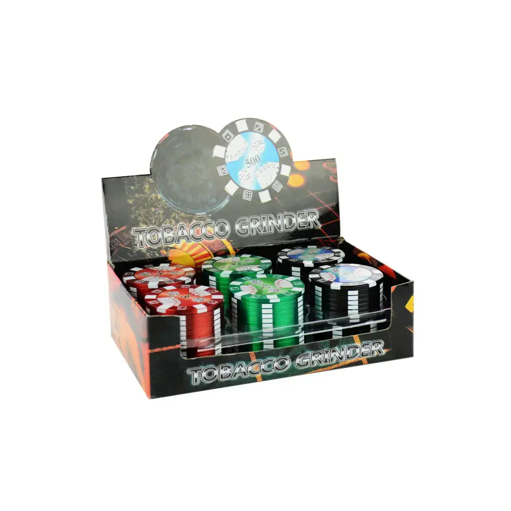 50mm Poker Chips Design Zinc Grinder for Herbs and Spices - Zinc