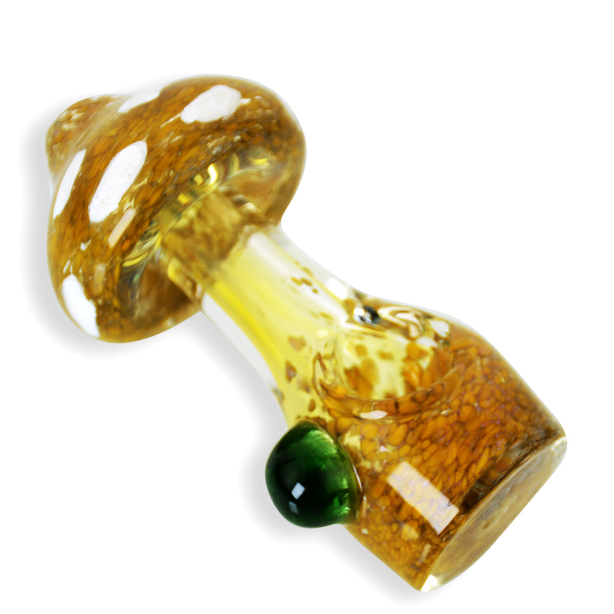 Artisan Mushroom Frit Glass Spoon Pipe