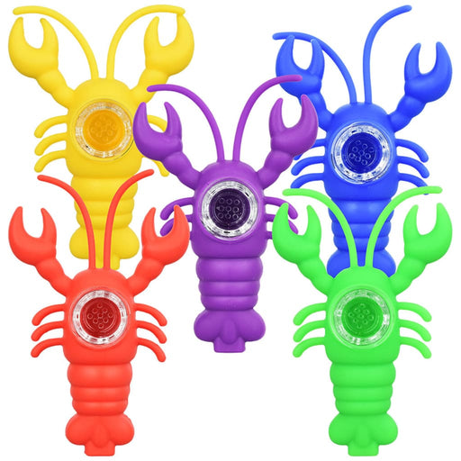 5PC SET - Creepin’ Crawfish Silicone Hand Pipe - 4.5’