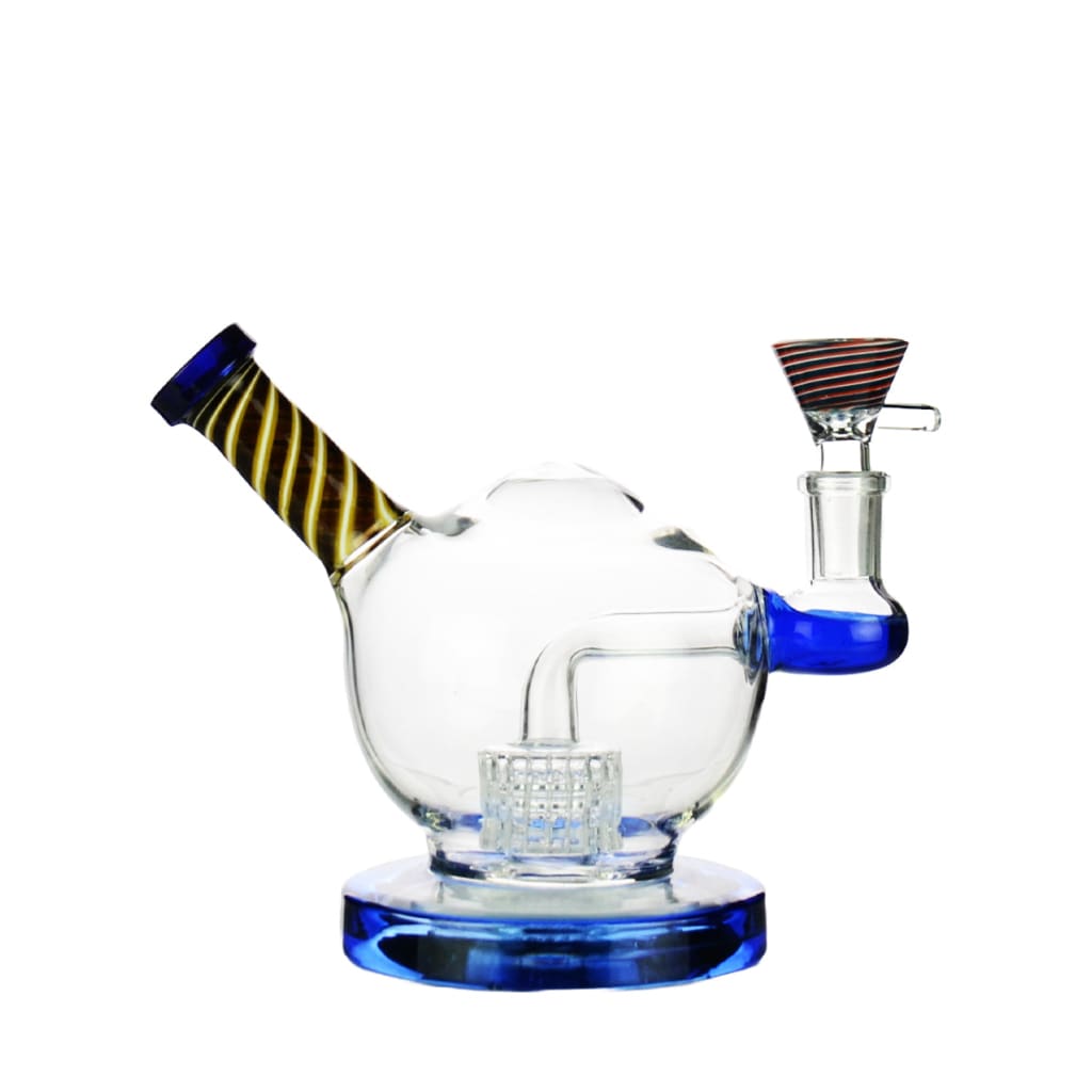 High-quality 6.5sphere Pipe Sphere Glass Bong With Colorful Accents And Multiple Chambers