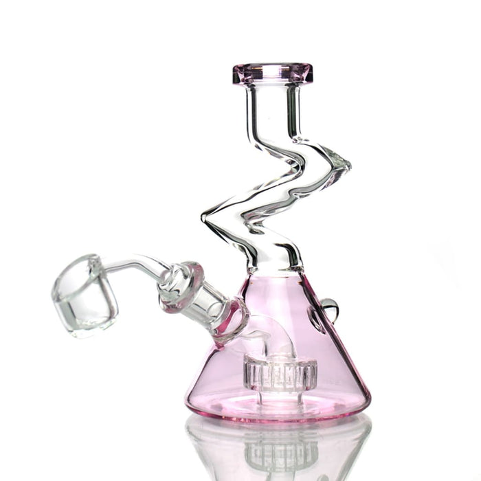 6’ Beaker Rig Water Pipe With Round Perc And 14mm 45°