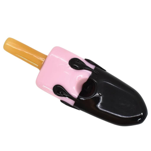 6’ Ice Cream Hand Pipe With Base Gold Fuming - (1 Count)