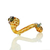 Sherlock Glass Pipe with Giraffe Pattern and Decorative Bees for Unique Smoking Experience