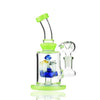 Slime Color Water Pipe With Lime Green Accents And Blue Mushroom Shower Percolator