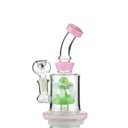 Slime Color Water Pipe With Mushroom Shower Percolators And Pink Accents