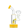 American Rod Color water pipe with 14mm male bowl and yellow accents for smoking experience