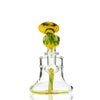 Rod Color Reversal Glass Water Pipe with Yellow and Green Accents for Smooth Sessions