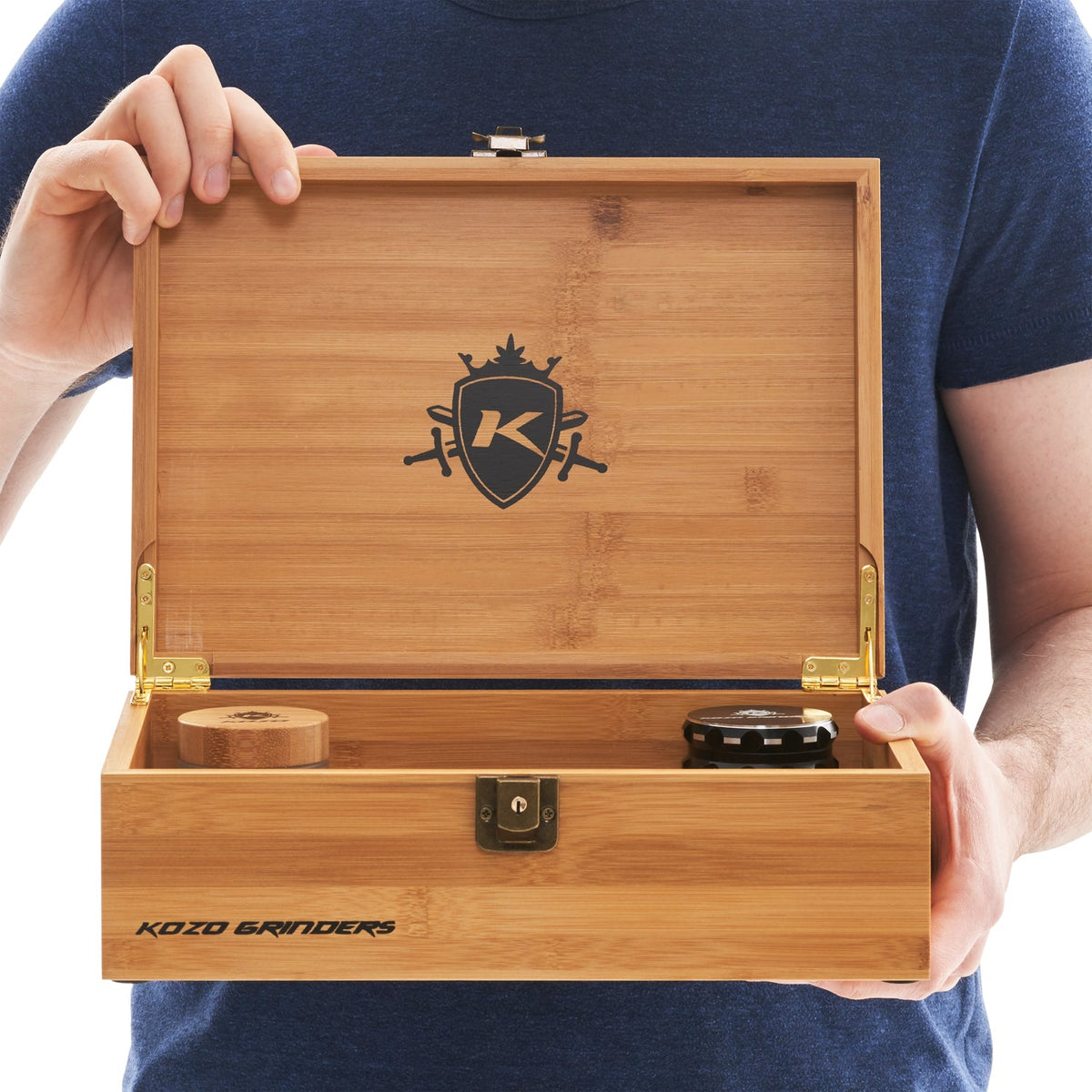 Kozo XL Stash Box Set with Hinged Lid & Grinder – image 2