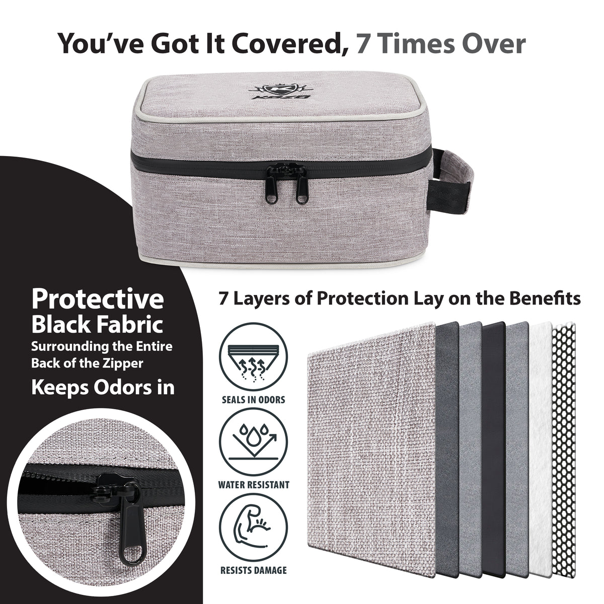Kozo Grey Smell proof bag – image 2