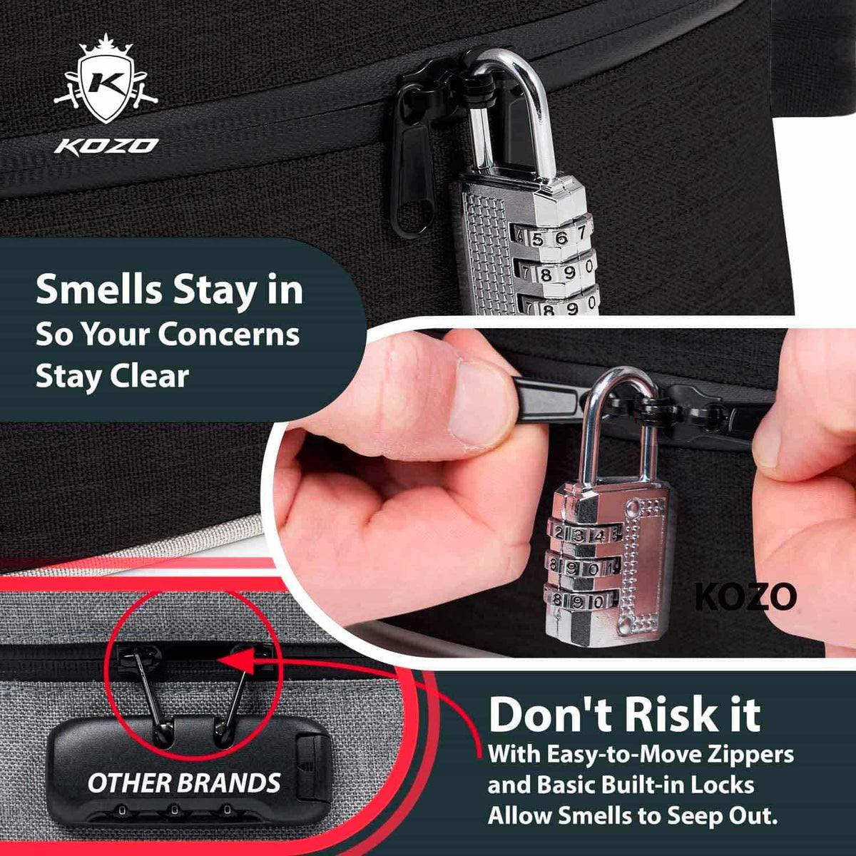 Kozo Black Smell proof bag – image 3