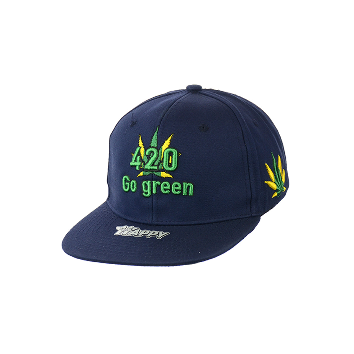Go Green Embroidered Cotton Snapback Hat