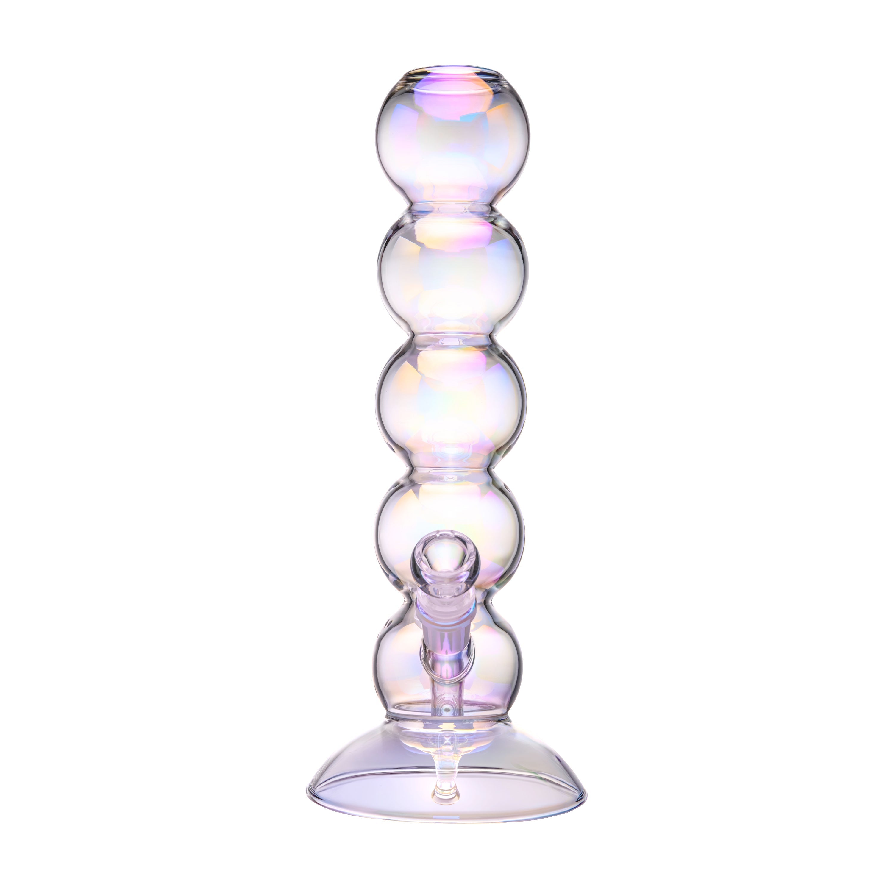 Iridescent Bubble Glass Water Pipe